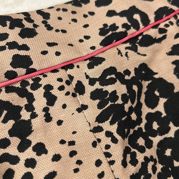 J. Crew Leopard Print Trouser Lined Linen Blend Shorts Size 6 - Picture 5 of 16